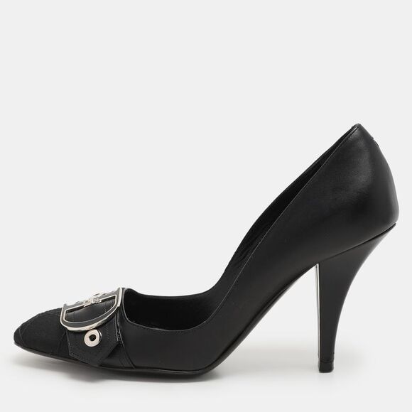 Dior Black Leather And Cannage Canvas Cap Toe D Buckle Pumps Size 36,New Products : American Fashion Style Bags On Sale